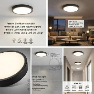 IP65 Solar LED Waterproof Outdoor Ceiling and Wall Light for Garden Landscaping