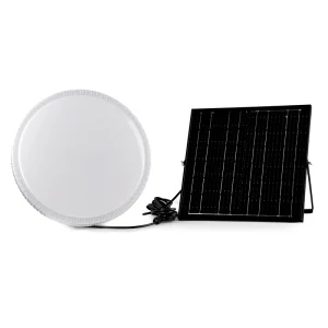 IP65 Waterproof 350mm LED Panel Light 180 LED Solar Garden Lamps Remote Control for Indoor Outdoor Home Use PC Material Ceiling
