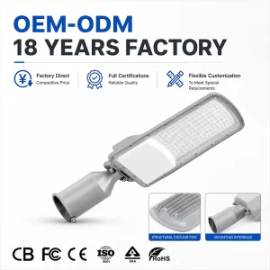 IP65 Waterproof 50W 100W LED Street Light 140lm/W Outdoor Road Lighting Fixture With SMD 2835 LED Chips