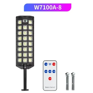 IP65 Waterproof 598 LED All in One Solar Street Light Outdoor Motion Sensor Security Lamp with Remote Control for Parking Lot