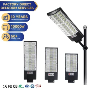 IP65 Waterproof 600W All-in-One Solar Street Light with Remote Control