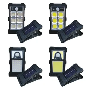 IP65 Waterproof Clip on Solar Light No Installation Required Ready to Use at Any Time Dual Charging Methods USB C + Solar