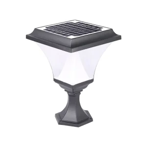 Outdoor Waterproof Modern Energy Saving Main Gate Post Lights Square Solar LED Pillar Light