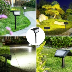 IP65 Waterproof LED Outdoor Landscape Lighting Adjustable Solar Powered Spotlight Garden Lights Rechargeable Battery Adjustable