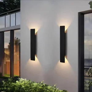 IP65 Waterproof LED up Down Wall Sconce Modern Exterior Outdoor Wall Lamp for Patio Porch Garden Home Hotel