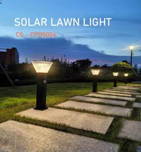 IP65 Waterproof Modern Outdoor Lawn Backyard Warm White Solar LED Garden Light