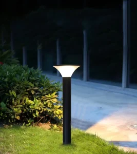 IP65 Waterproof Outdoor LED Garden Lawn Pathway Solar Bollard Light with Lithium Battery Aluminum Alloy