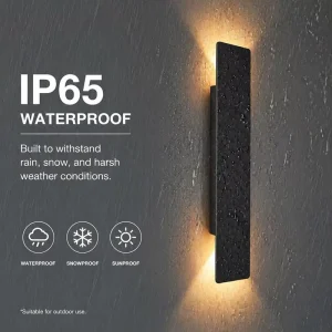 IP65 Waterproof Outdoor LED Wall Light Aluminum Up Down Sconce 6W 18W 24W Modern Exterior Porch Lamp for Garden Facade Lighting
