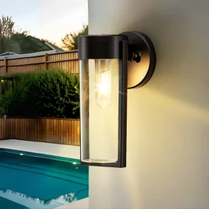 IP65 Waterproof Outdoor Solar Motion Sensor Retro Filament Wall Lamp Warm White LED Dimmable Garden Lighting