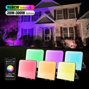 IP65 Waterproof RGB LED Remote-Control Flood Light 30W/50W/100W Outdoor Garden Lawn Yard Light