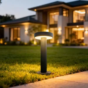 IP65 Waterproof Solar Battery Powered Dimmable Aluminum Material Outdoor LED Lawn Lights for Garden Park Villa