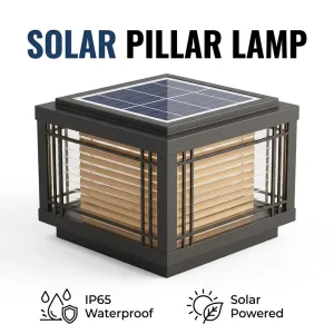 IP65 Waterproof Solar LED Pillar Outdoor Garden Gate Post Light