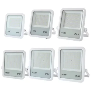 IP65 White Electric Reflector Industrial Waterproof 30w 50w 100w 150w 200w 300w LED Flood Light