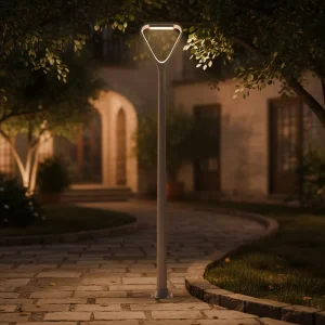 IP66 LED Garden Light 40W Aluminum Landscape Area Street Lamp AC100-240V CRI70 4100K Neutral White Remote Motion Sensor Control