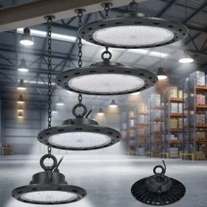 IP66 Outdoor LED Highbay Ceiling Light, 6500K, 100 lm/W, for Warehouse or Workshop