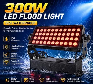 IP66 Waterproof 300W LED Matrix Light High Output DMX512 Controlled RGB Color Outdoor Project Light For Construction Lighting