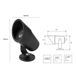 IP67 Waterproof Outdoor Garden Spotlight for Park Tree and Lawn Lighting