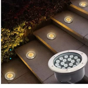 IP68 Rated Outdoor Landscape LED Underground Light 3/5/7/9/12/18/24/36W Deck Inground Spotlight Buried Lamp for Outdoor Use