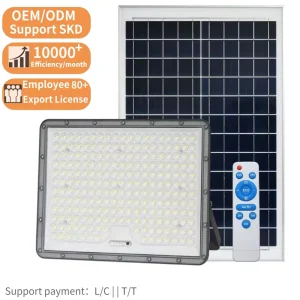 IP68 Solar Flood Light Outdoor Waterproof Remote Control 800W SMD LED Road Garden Lamp LiFePO4 Battery Aluminum Construction