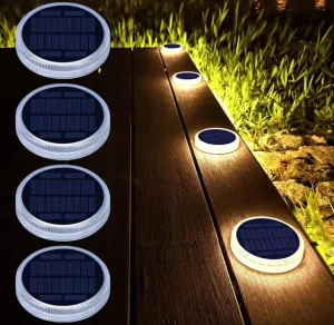 IP68 Waterproof Auto ON Auto off Solar LED Deck Lights for Outdoor Stairs Path Yard Patio Garden Solar Garden Step Lights