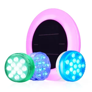 IP68 Waterproof Submersible LED Lights Battery-Powered Solar Floating Pond Accessories Swimming Pool Underwater LED Lights