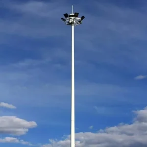 Integrated LED Lifting High Mast Light Pole For Urban Road Intersection