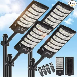 Integrated Solar LED Street Lamp IP65 Waterproof Remote Control Outdoor Garden Home