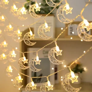 Islamic Indoor Outdoor Garden Decorative Twinkle Lights for Ramadan Eid Al Adha 3*AA Battery Operated for Party Decorations