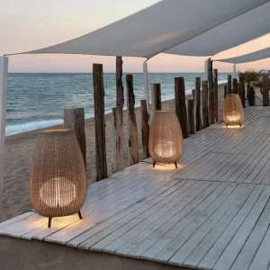 Japanese style IP65 Waterproof Outdoor LED Floor Lamp with Light Sensor for Garden