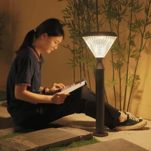 Jewel-Shape IP65 Waterproof Solar LED Lawn Garden Light with All-Night Adjustable Color Temperature