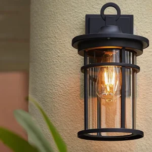 Jpungsun Outdoor 220V E27 LED Wall Sconce Lights Aluminum Outdoor Retro Wall Light Industrial Waterproof for Balcony Garden