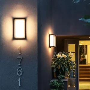 KAIFAN Popular Aluminum Housing Black Casing Ip65 Outside 12w 20w Wall Led Light