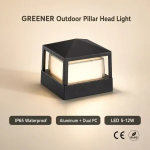 LED 12W AC Powered IP65 Waterproof Outdoor Lamp Post Lights Fence Path Light Aluminum Alloy Construction 3 Year Warranty
