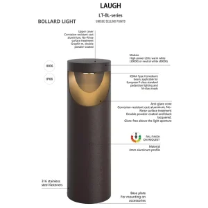 LED 12W IP65 Waterproof Post Bollard Light Modern Landscape Path Outdoor Backyard Lawn Garden Lamp