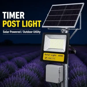 LED Aluminum Solar Flood Light With Panel Outdoor Waterproof 400watt Projector Lamp for Courtyard Premium Solar Light Solution