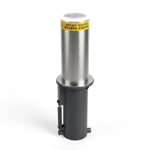 LED Automatic Driveway Security Bollard 304 SS Rising Post Remote Keypad Control Parking Lot & Commercial Property Use