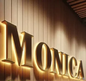 LED Backlit 3D Three Dimensional Letter Sign, Weatherproof Rear Light Business Name Sign for Office & Retail Store