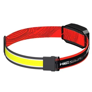 LED COB Camping Headlamp, Waterproof USB Rechargeable Red Light for Night Running