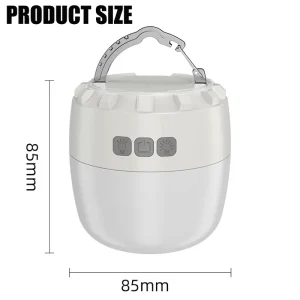 LED Camping Tent Light with Carabiner Hook Long Lasting Dimmable Portable Emergency Atmosphere Lamp for Fishing Power Outage