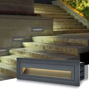 LED Embedded Aluminum Wall Lamp IP65 Waterproof Stair Step Corner Landscape Light