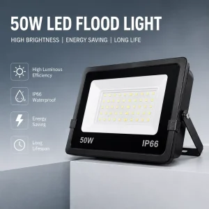 LED Flood Light 50W 100W 200W IP66 Waterproof High Lumen for Farm Orchard Ranch Barn Outdoor Flood Lighting
