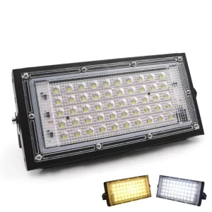LED Flood Light 50W 220V Outdoor Floodlight IP65 Waterproof LED Street Lamp Cold Warm White Red Green Blue RGB Spotlight