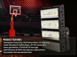 LED Flood Tunnel Light 50W-300W CRI70 High Bright Outdoor Industrial Lighting for Warehouse Parking Lot Garage LED