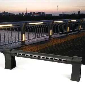 LED Guardrail FloodLight Elevated Tunnel Bollard Lamp Cast Landscaping Highway Bridge Handrail Lighting