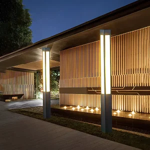 LED Lawn Light Outdoor Garden Stand Pole Pillar Lamp Waterproof Column Lawn Courtyard Pathway Bollard Light
