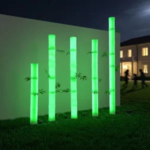 LED Light-Up Plastic Outdoor Square Floor Villa Lawn Decorative Light Water-Resistant Dimmable Zoo Landscape Atmosphere Light