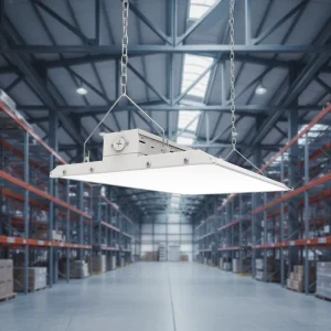 LED Linear High Bay Light, 300/225/160W, 4 ft, 90-Degree Adjustable, Warehouse Fixture