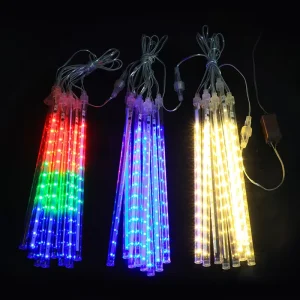 LED Outdoor Light Strips Solar Meteor Shower Lights Decorative Lights For Christmas Tree Hanging In Courtyards