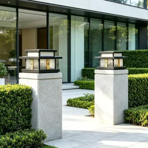 LED Outdoor Lighting IP65 Waterproof Door Pillar Lights Villa Garden Gate Entrance Pillars on Both Sides Yard Pillar Lamp