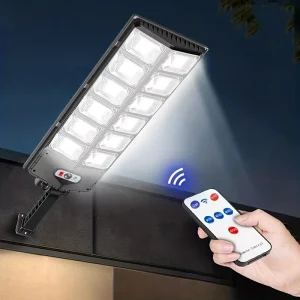 LED Remote Control Motion Sensor IP67 Waterproof Wall Mounted Outdoor Solar Street Lamp